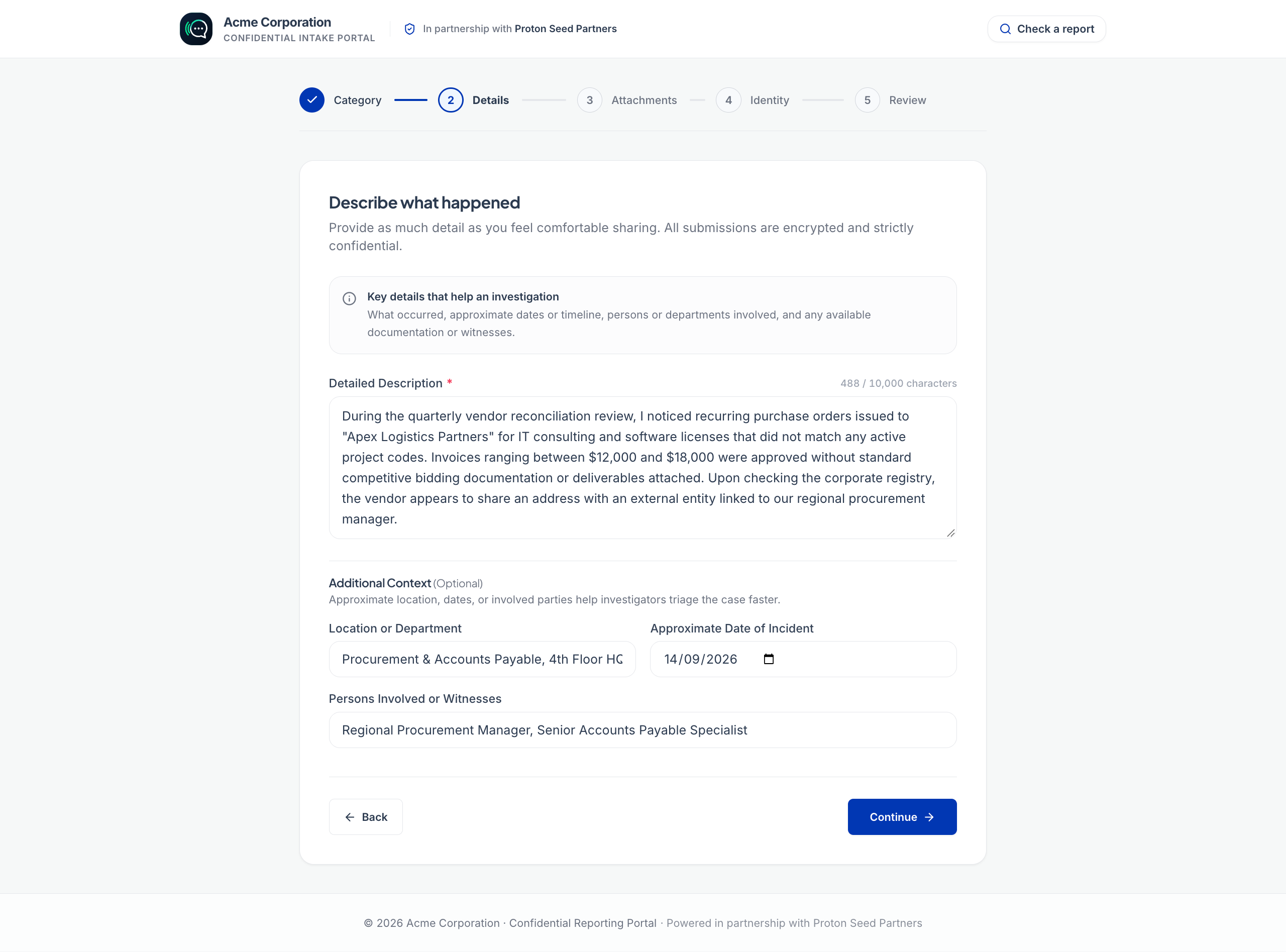 Laatweet Whistleblower Intake Portal